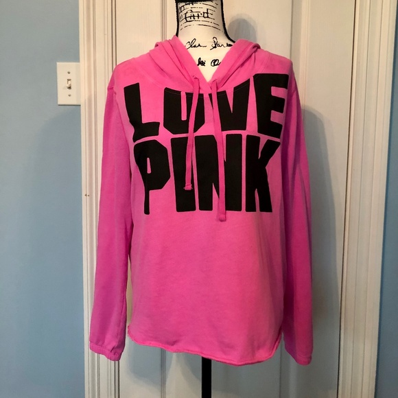 PINK Victoria's Secret Tops - LOVE PINK-VS!  Oversized Pink hoodie